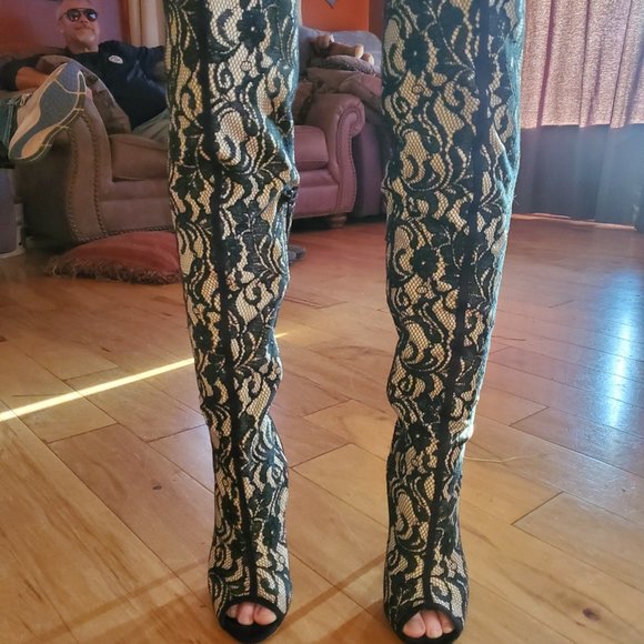 Madison by Shoedazzle ( Kaye) Stiletto peep toe boot - Picture 6 of 6